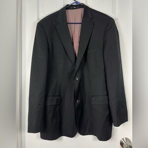 Hugo Boss Black Wool Sport Coat Blazer Jacket Size 44 R